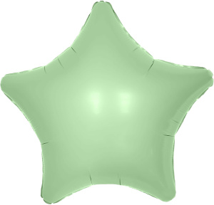 Шар фольгированный звезда 19"(48 см) цвет Олива 1 шт (Агура)