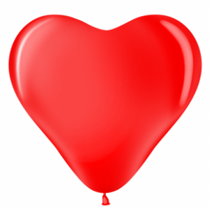 Воздушные шары сердца 12"(30 см) красные 100 шт Малайзия