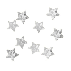 Конфетти "Звезды Серебро" фольгированные