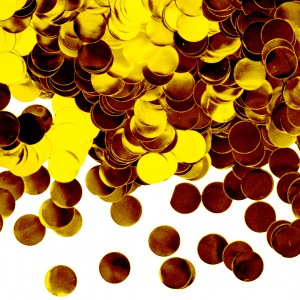 Конфетти фольга, Круг, золото, 1 см, 50 гр