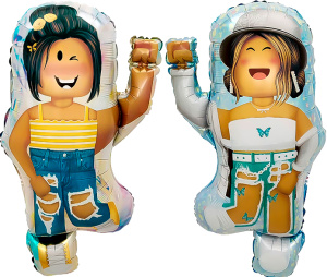 Шар (29''/74 см) Фигура, Блоки, Девочки Герои, 1 шт., 27044