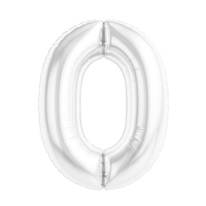 ШФ Цифра "0" размер 40" (102 см) белый блеск Агура