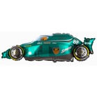 Шар фигура фольгированная 36"(92 см) Машинка гоночная зеленая 1 шт.
