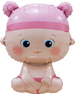 Шар (33''/84 см) Фигура, Малыш Девочка, 1 шт. в уп., 26749