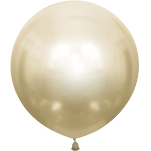 Шар 24" (60 см) хром цвет белое золото 3 шт ТМ Орбиталь