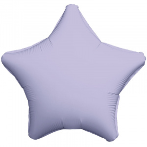 Шар фольгированный звезда 19"(48 см) цвет Лаванда 1 шт. Агура