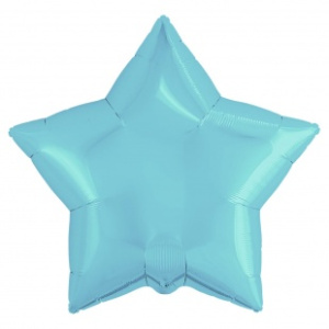 Шар фольгированный звезда 19" (Агура) цвет нежно-голубой 1 шт