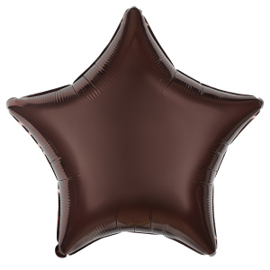 Шар (18''/46 см) Звезда, Шоколад, 1 шт.