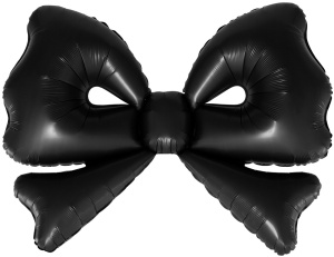 Шар (50''/127 см) Фигура, Бант, Черный, Сатин, 1 шт., 27063