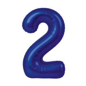 Шар (40''/102 см) Цифра, 2 Slim, Полуночно-синий, 1 шт. в уп., 941230