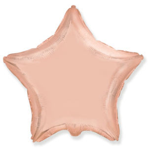 Шар фольгированный звезда 18"(45 см) Розовое золото / Rose gold