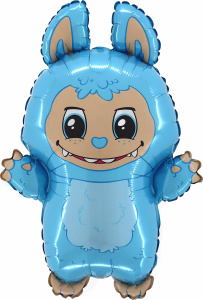 Шар (26''/66 см) Фигура, Плюшевый эльф, Голубой, 1 шт., 2507-ABCV