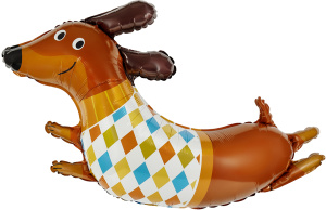 Шар (42''/107 см) Фигура, Таксик в свитере, 1 шт., 901952