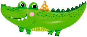 Шар (38''/97 см) Фигура, Крокодил в колпачке, 1 шт. в уп., 26474