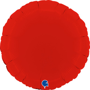 Шар (18''/46 см) Круг, Красный, Сатин, 1 шт. , 181000MR