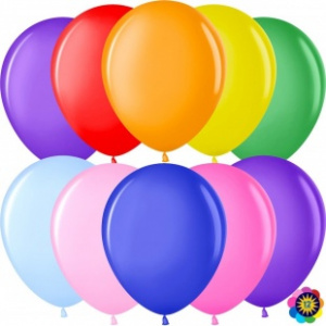 Воздушные шары 100 шт 10"(25 см) Ассорти пастель