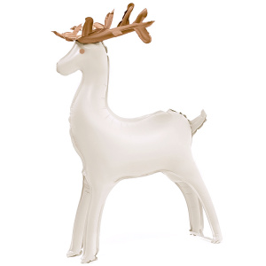 Шар 3D (49''/124 см) Фигура, Олень, Бежевый, Сатин, 1 шт. в уп., 26794