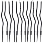 1502-6687 Свечи Волна черные с подст 13см 12шт/G