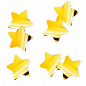 Конфетти "Звезды золото" фольгированное размер 3 см вес 50 гр