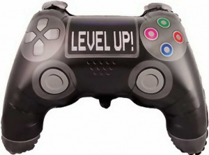 Шар фигура фольгированная 27"(69см) Геймпад, черный FM 1 шт