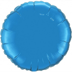 Шар фольгированный круг 18"(46 см ) синий (Flex) 1 шт