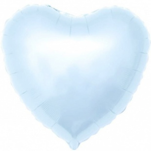 Шар фольгированный сердце 19" (Агура) цвет нежно-голубой1 шт