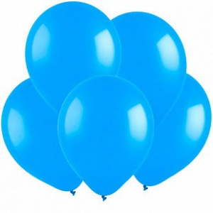 Воздушные шары 100 шт 5"(12.5 см) пастель голубой Турция