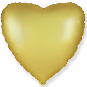 ШФ сердце 18"(46 см ) Золото сатин (Flex) 1 шт