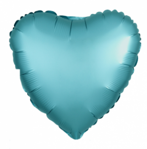Шар фольгированный сердце 19" (Агура) цвет Бискайский зеленый сатин 1 шт
