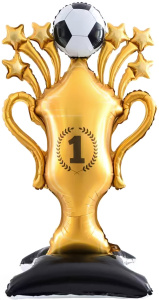 Шар 3D (59''/150 см) Фигура на подставке, Кубок Чемпиона, Футбольный мяч, 1 шт. в уп., 27281