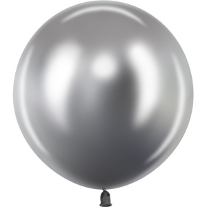 Шар (24''/61 см) Серебро, хром, 1 шт., 512-24K2