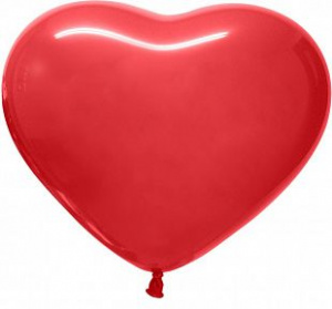 Воздушные шары сердца 12"(30 см) пастель красные 100 шт