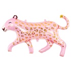 Шар фигура фольгированная 41"(104 см)Леопард Pink  1 шт