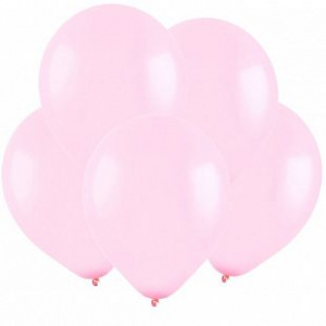 Воздушные шары 100 шт 5"(12.5 см) пастель светло-розовый Турция