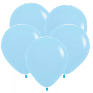Воздушные шары 100 шт 12"(30 см) голубой макаронс ТМ Веселуха