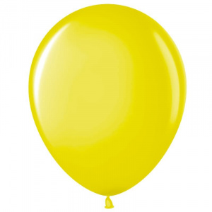 Воздушные шары 100 шт 12''(30 см) желтый (810)  металлик Малайзия