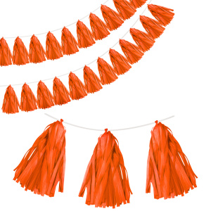 Гирлянда Тассел, Оранжевый, 35*12 см, 12 листов., 521125