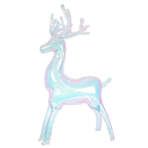 Шар 3D (35''/89 см) Фигура, Олень, Прозрачный, Хамелеон, 1 шт. в уп., 24906