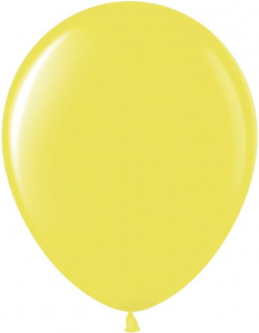 Воздушные шары 100 шт 12"(30 см) желтый кристалл Малайзия