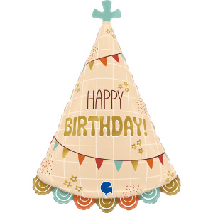 Шар (26''/66 см) Фигура, Праздничный колпачок, 1 шт. в уп., G72250-P