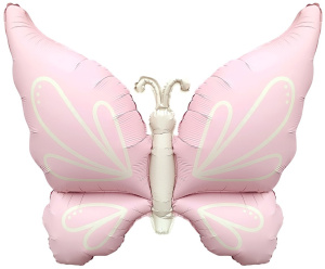 Шар (37''/94 см) Фигура, Нежная бабочка, Розовый, Сатин, 1 шт., 27254
