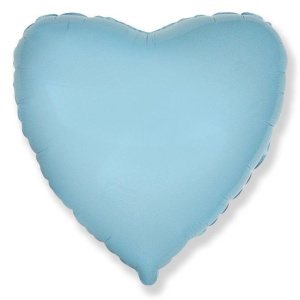 Шар фольгированный сердце 18"(45 см) светло-голубой FM
