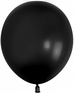 Воздушные шары 100 шт 12"(30 см) Черный (S18), пастель, 100 шт.