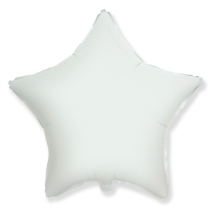 Шар фольгированный звезда 32"(78 см) цвет белый 1 шт
