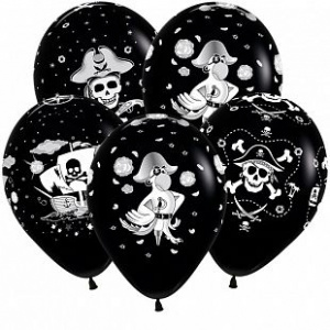 Воздушные шары 12"(30 см) пастель Пиратский стиль 50 шт