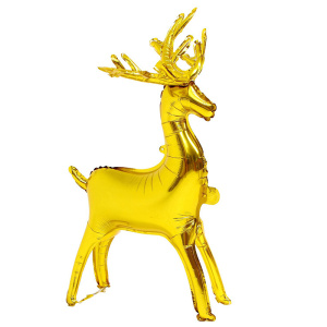 Шар фигура фольгированая  ходячая 48 "(123 см)  Олень золотой